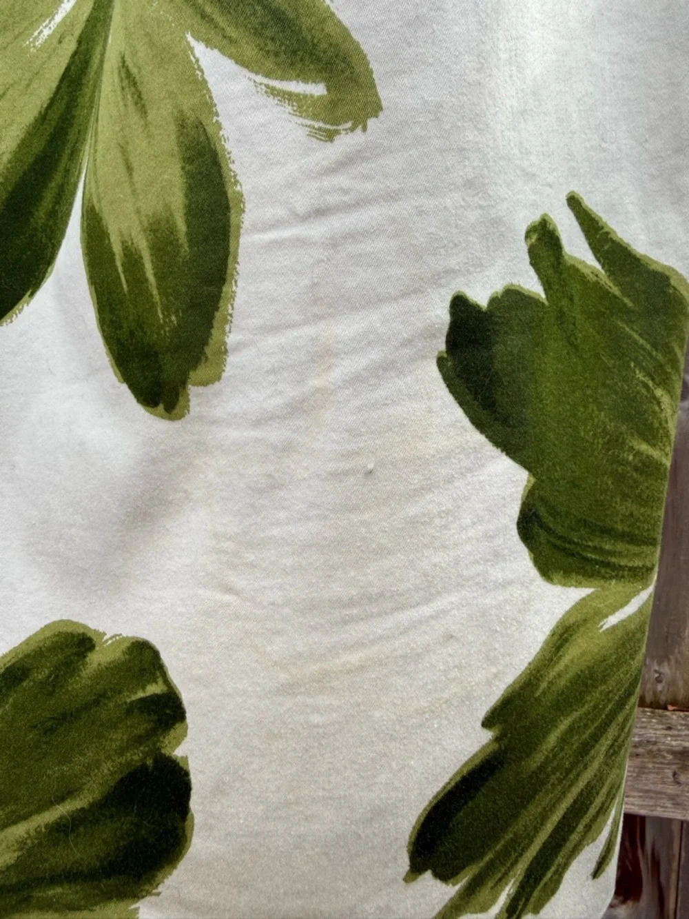 Jones New York White Cotton Dress with Green Floral Print - Picture 5 of 8